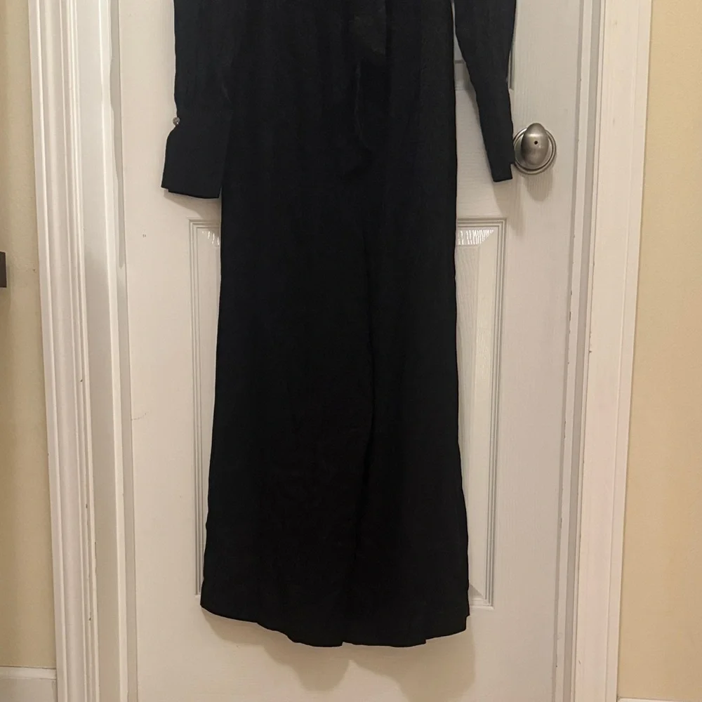 Kate Spade Elegant Black Jumpsuit with Front Tie